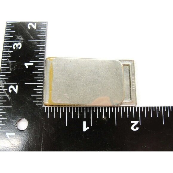 Classic Plain Silver Tone Metal Wear Money Clip Stainless Wallet CC Cash Holder - Picture 4 of 7